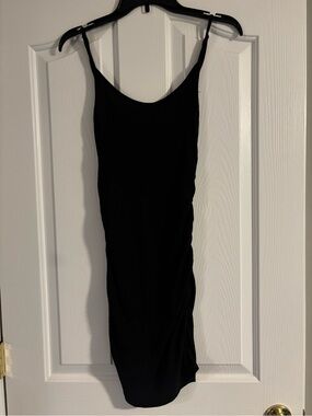 SHEIN Black Ribbed Bodycon Slip Dress